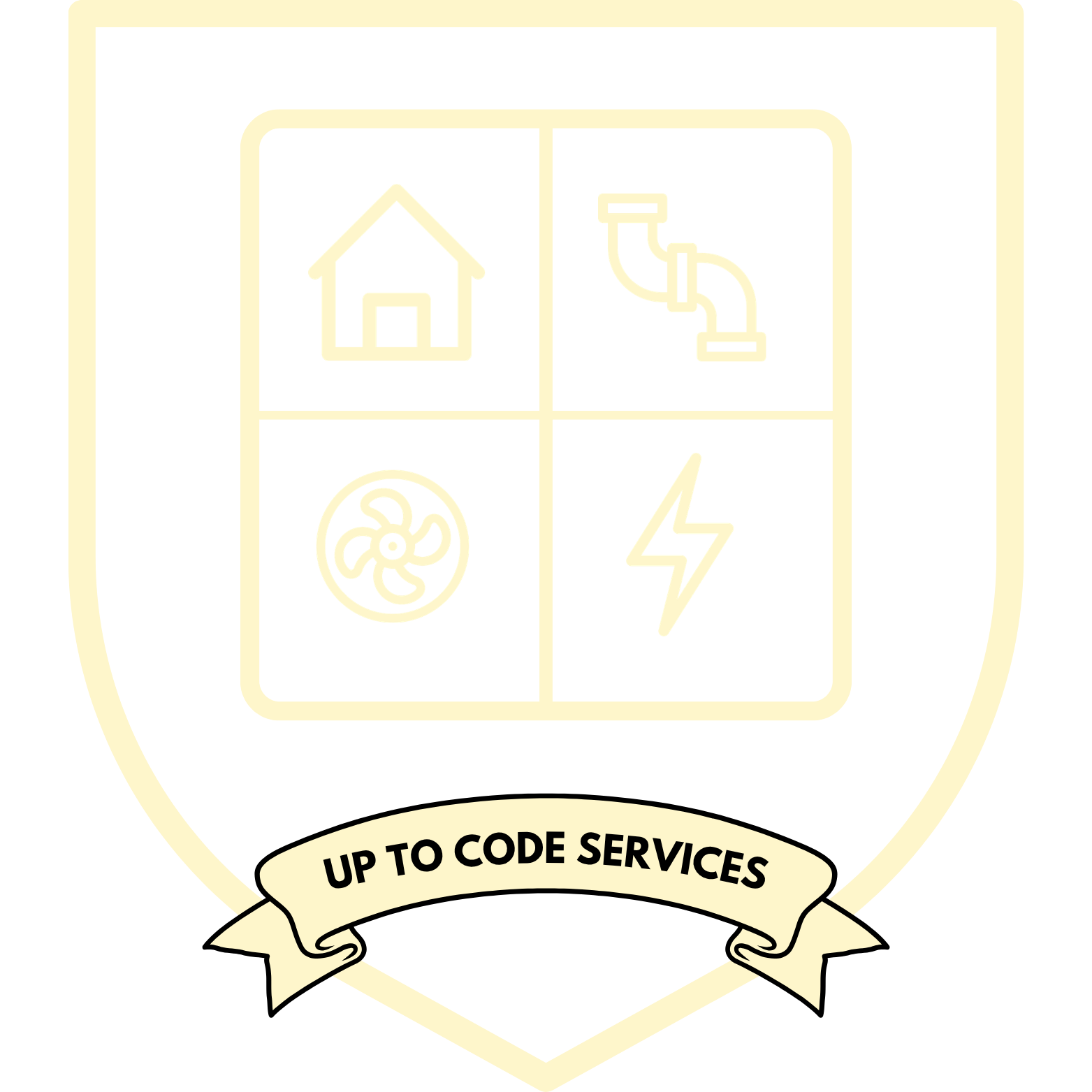 Up to Code Services LLC shield logo
